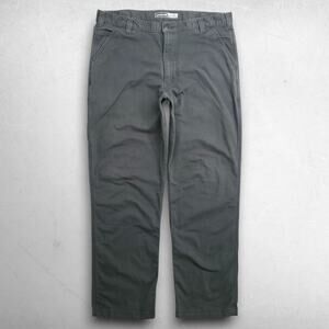 Carhartt Relaxed Fit Canvas Work Pants Rugged Flex Men 40x32 Dark Moss Green